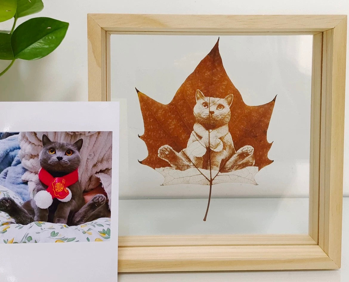 Leafy Likeness β the Momo & Sasa Custom Pet Handicraft - Pet Leaf Carving Art