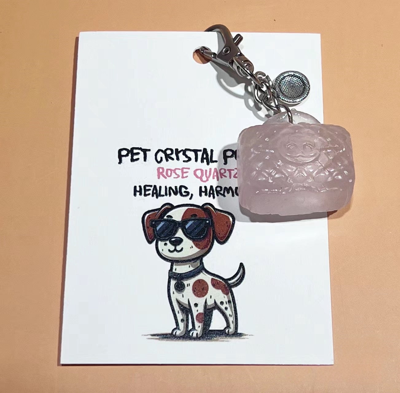Gem Guardians ā Momo & Sasa Custom Pet Crystal Quartz Tag