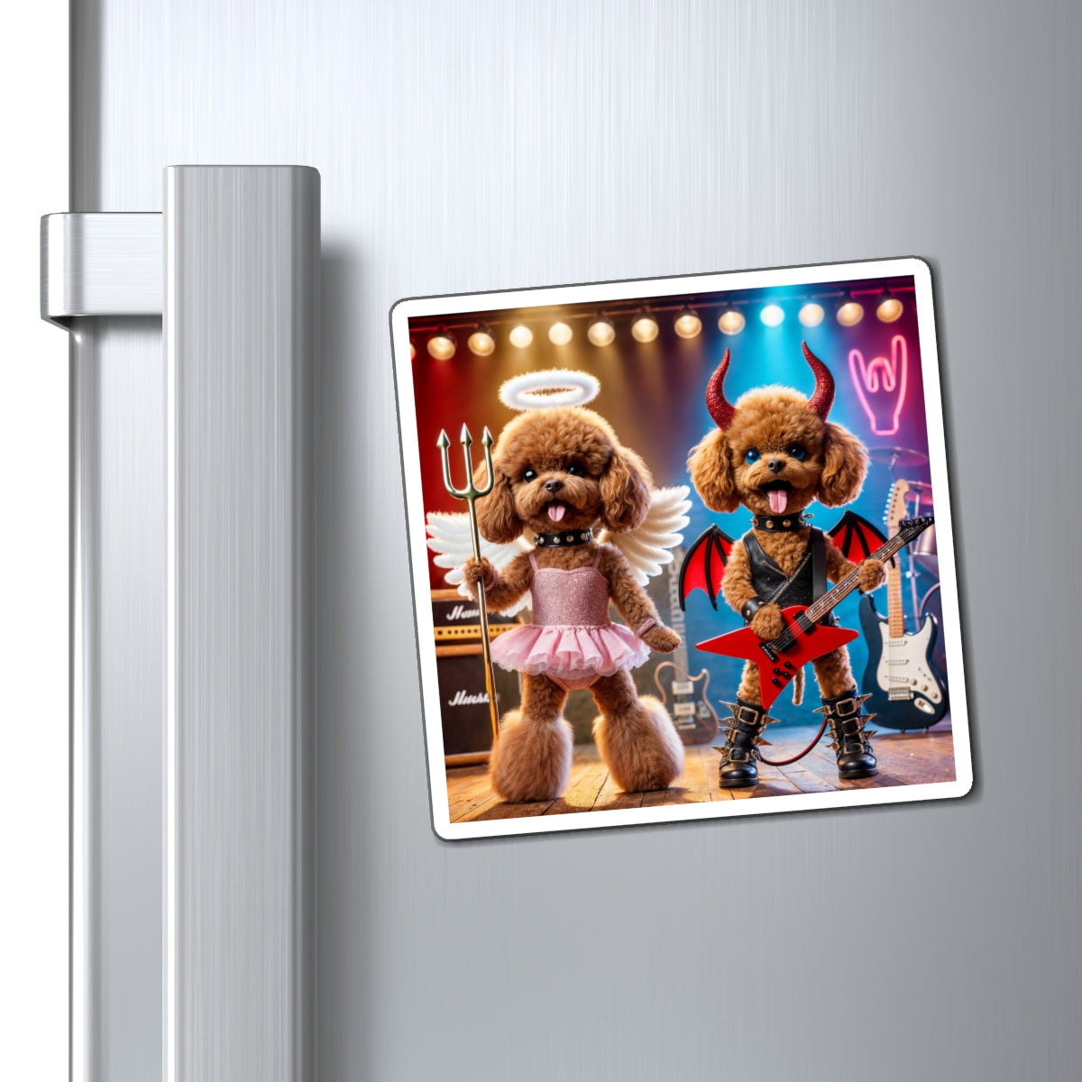 Fridge Furries - Momo & Sasa Custom Pet Magnet (Square shape)