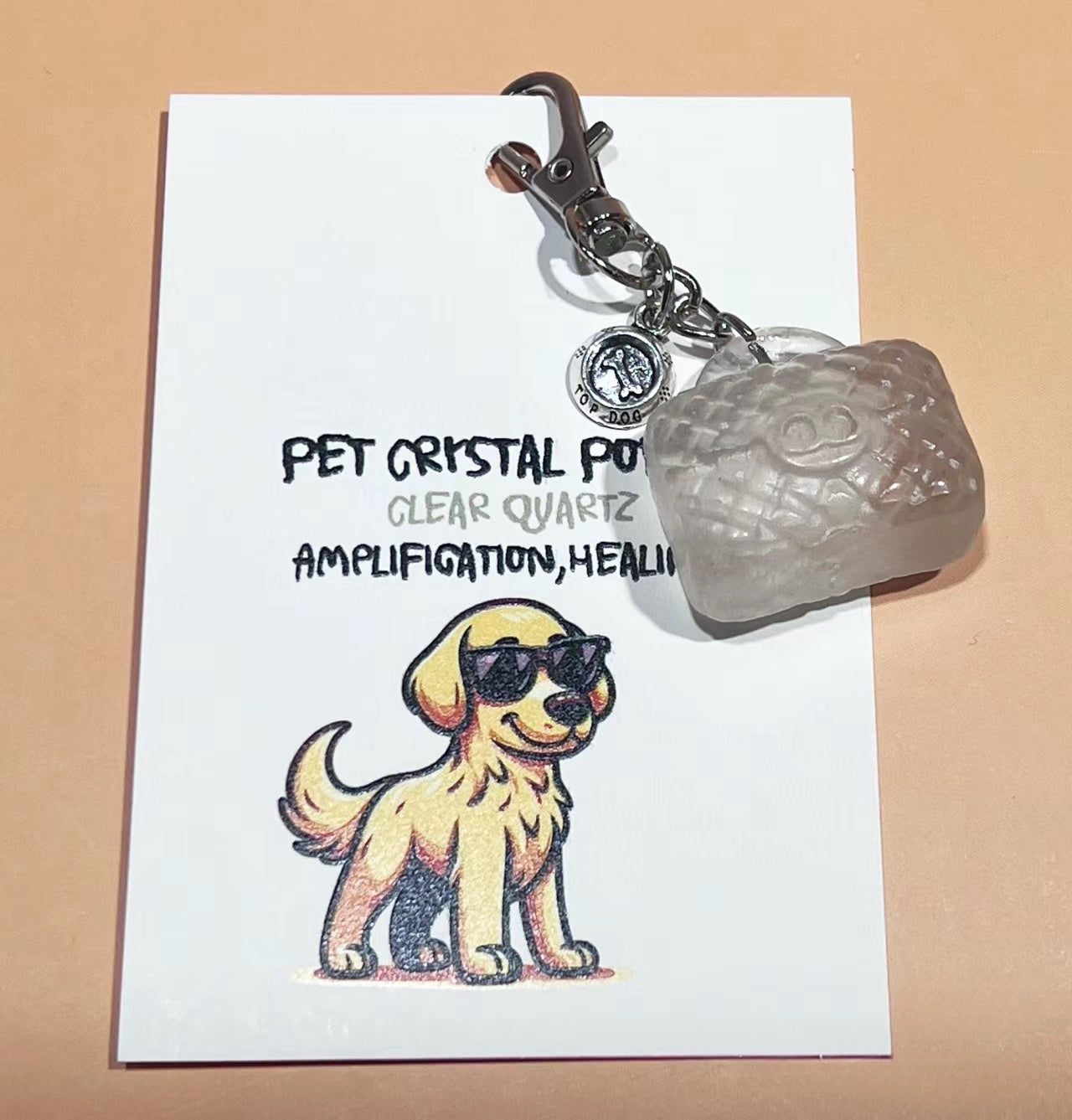 Gem Guardians ā Momo & Sasa Custom Pet Crystal Quartz Tag