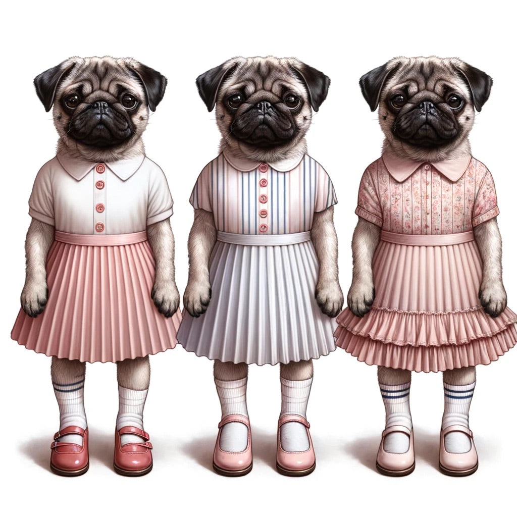 Paws & Pose - Momo & Sasa Custom Pet Portrait - Pet Fashion Model