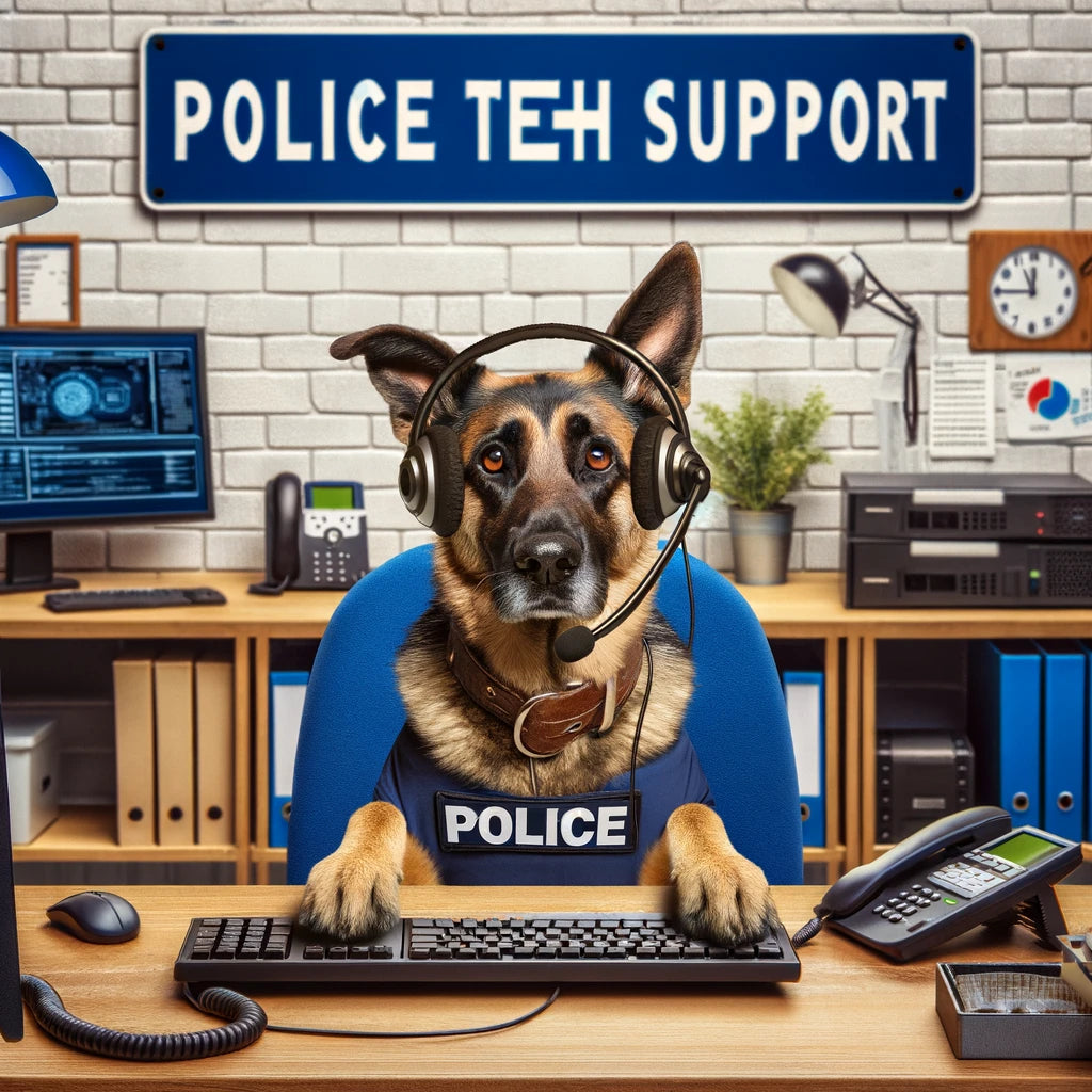 Badge Buddies - Momo & Sasa Custom Pet Portrait - Pet Police Officer