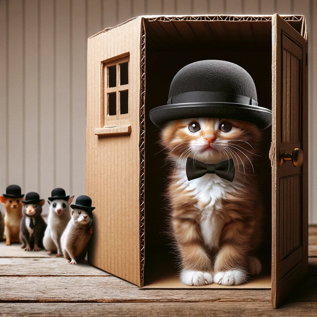 Stealth Whiskers - Momo & Sasa Custom Pet Portrait - Pet Secret Agent