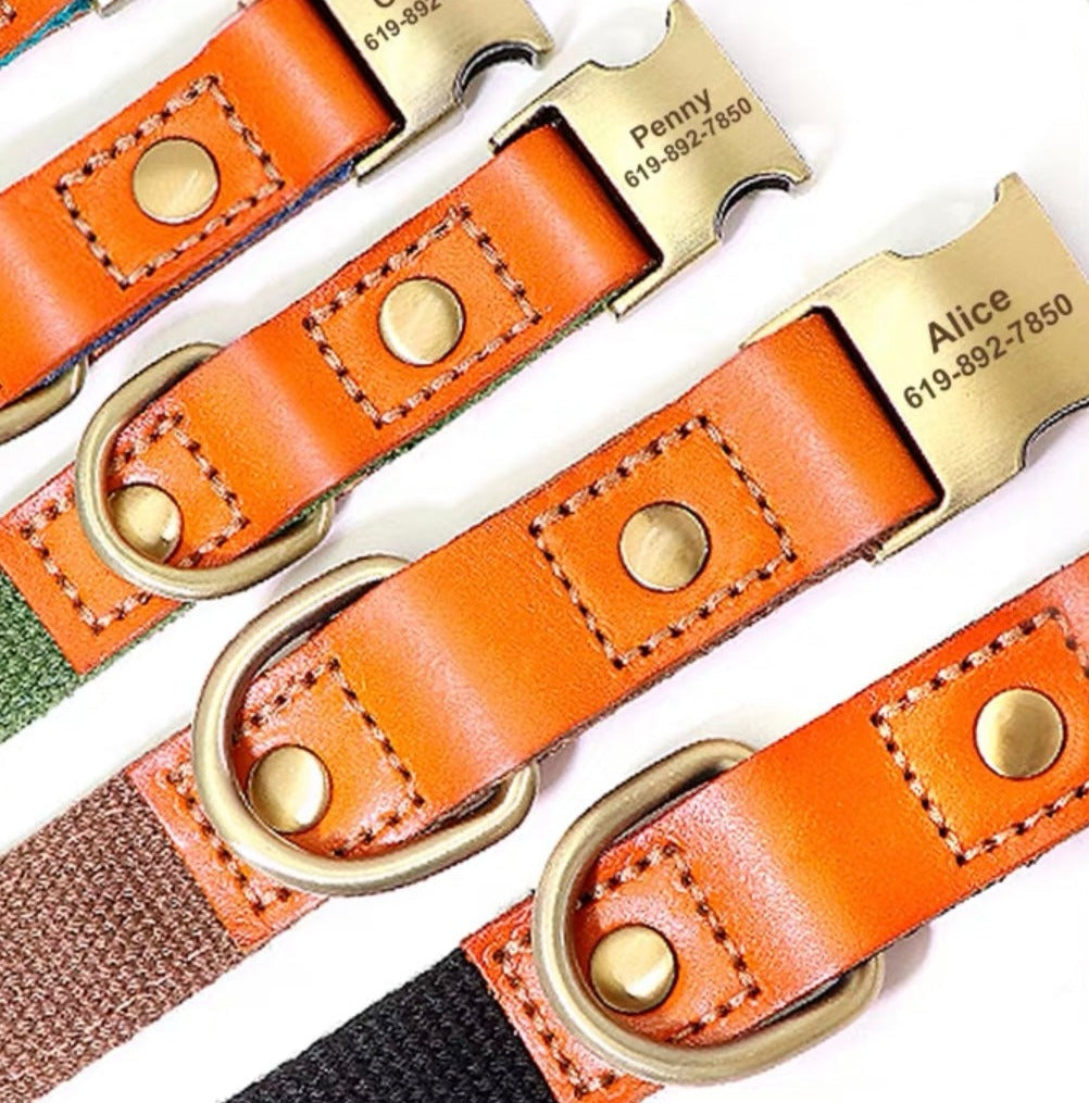 Custom pet leather collar - My Store