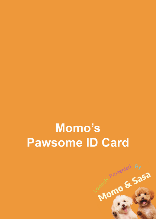 Pawsome ID Card - Momo & Sasa Custom Pet Card