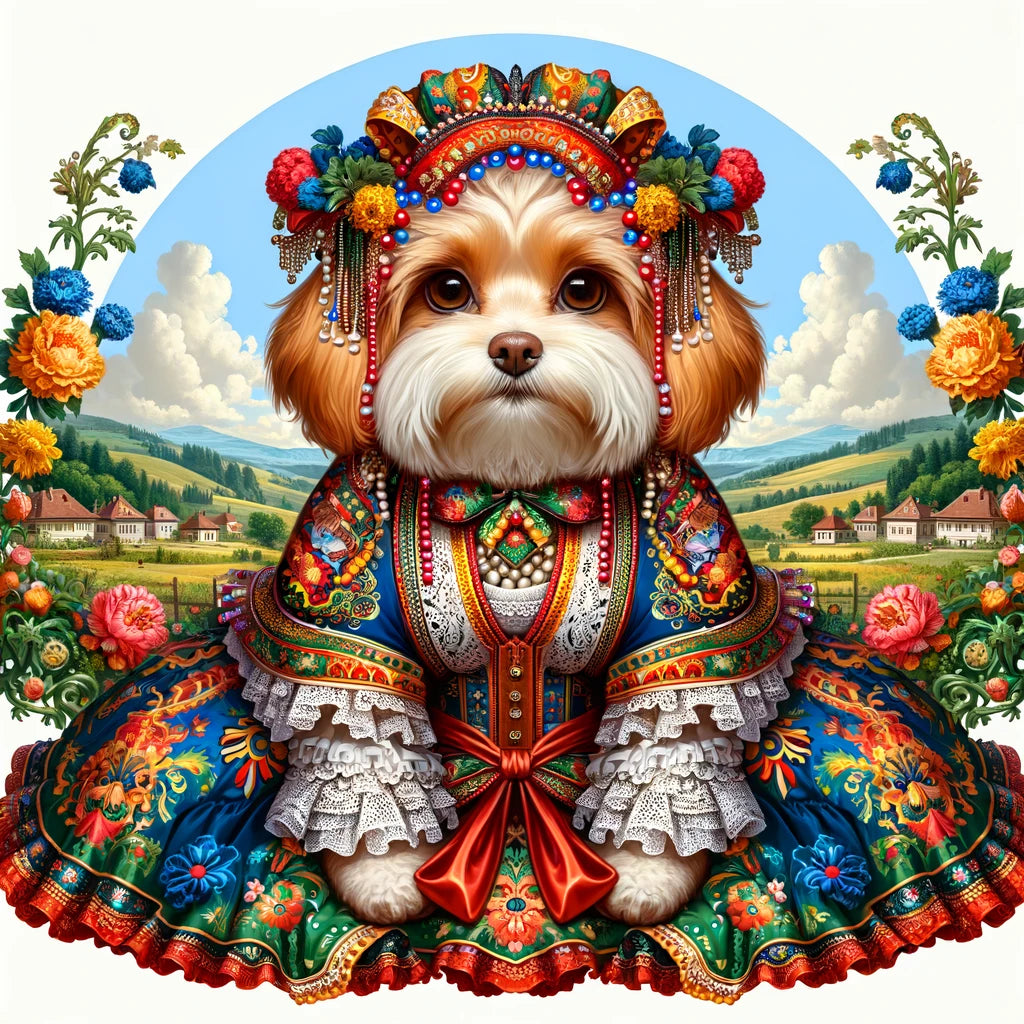 Cultural Canines - Momo & Sasa Custom Pet Portrait - Pet In European Culture