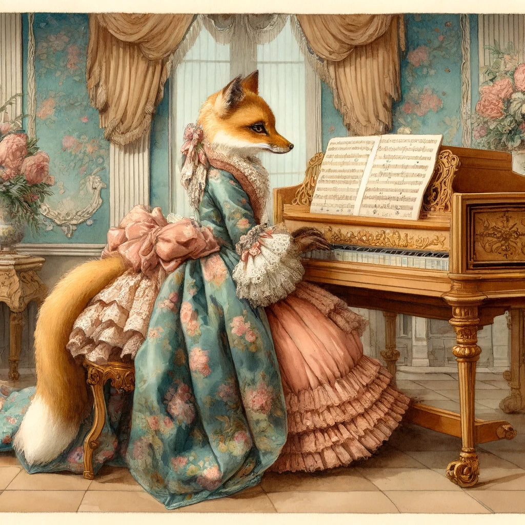 Melodic Mews - Momo & Sasa Custom Pet Portrait - Pet Musician