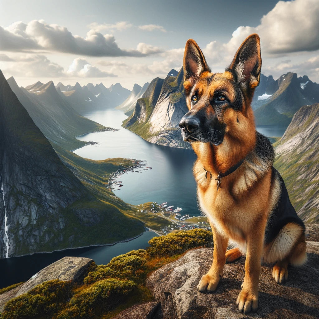 Peaks & Paws - Momo & Sasa Custom Pet Portrait - Pet on Top of Mountains