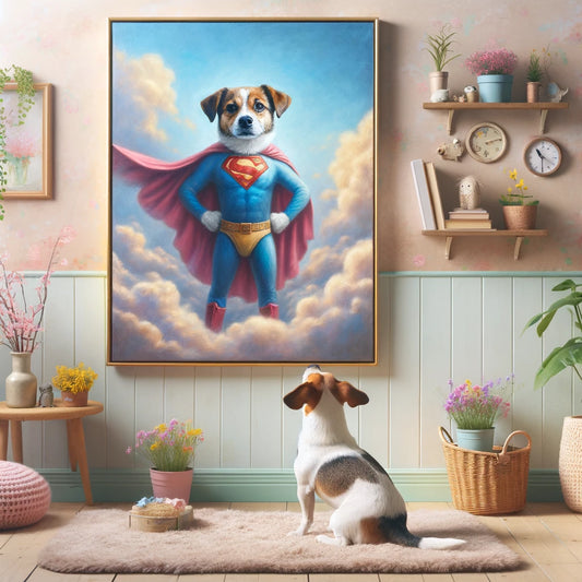 Heroic Hounds - Momo & Sasa Custom Pet Portrait - Pet Superhero