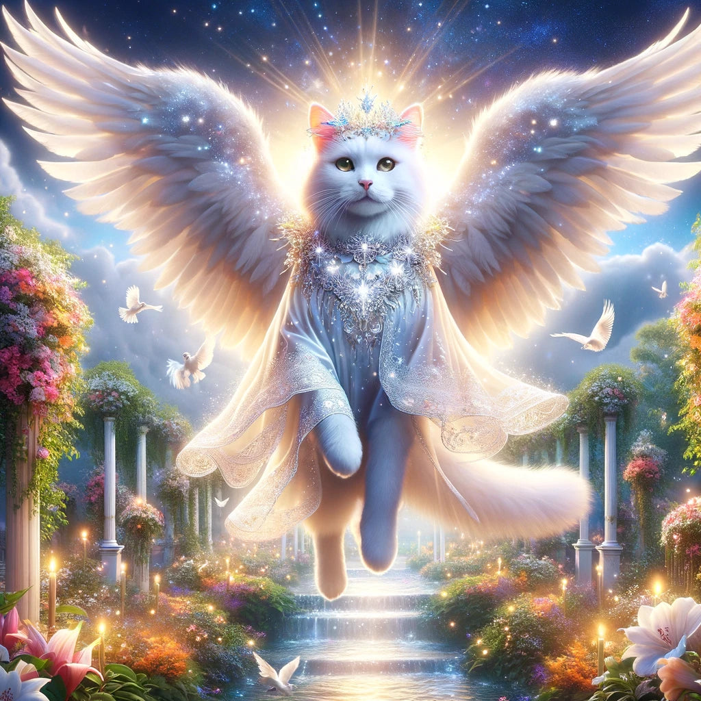 Heavenly Tails - Momo & Sasa Custom Pet Portrait - Pet Angel