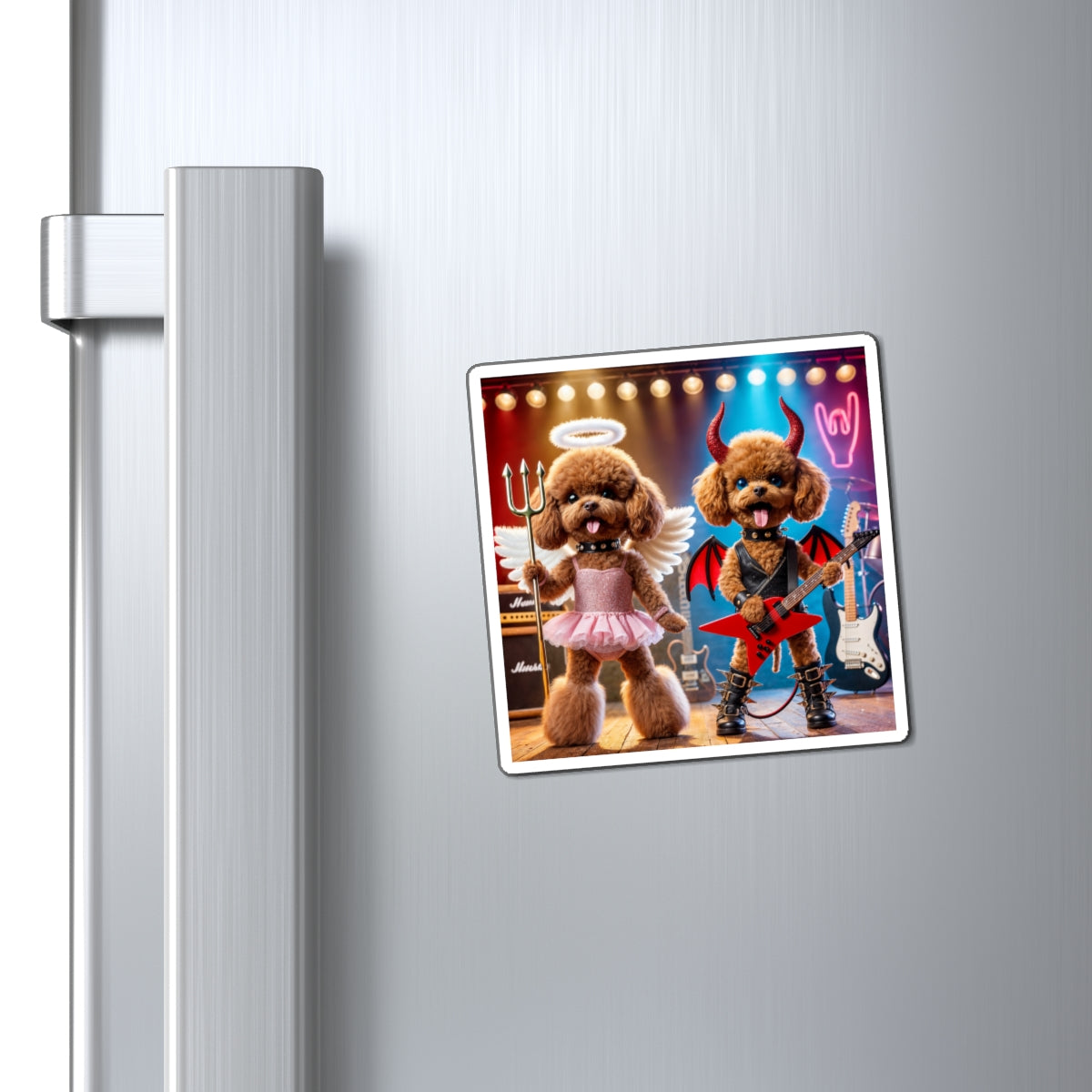 Fridge Furries - Momo & Sasa Custom Pet Magnet (Square shape)