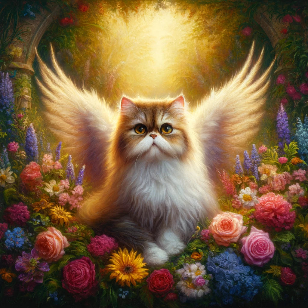 Heavenly Tails - Momo & Sasa Custom Pet Portrait - Pet Angel