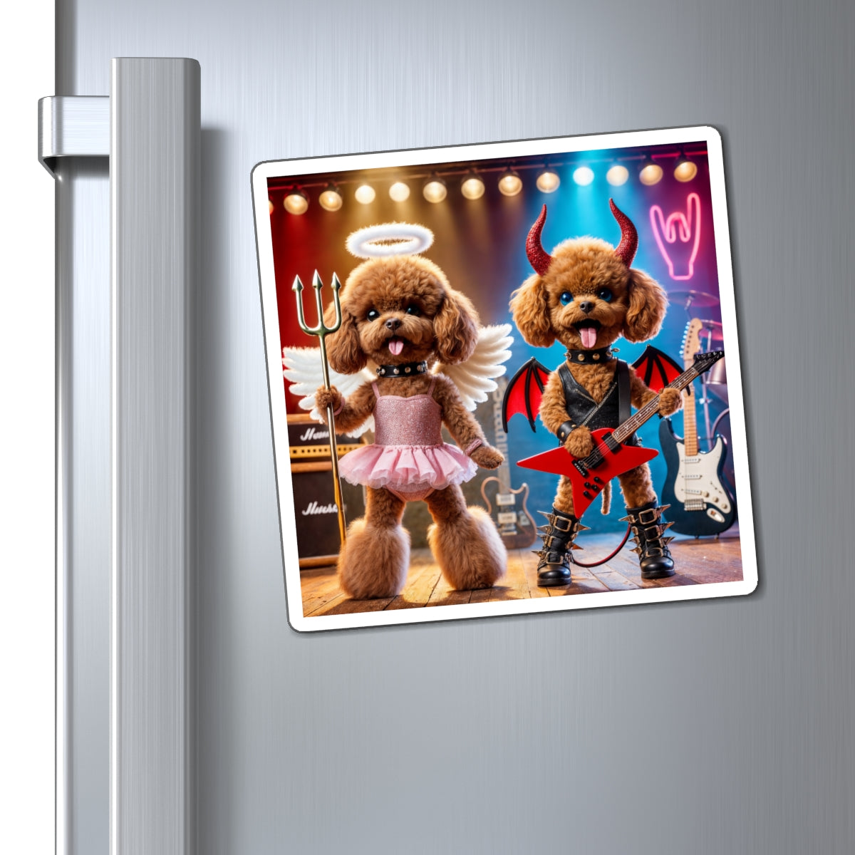 Fridge Furries - Momo & Sasa Custom Pet Magnet (Square shape)