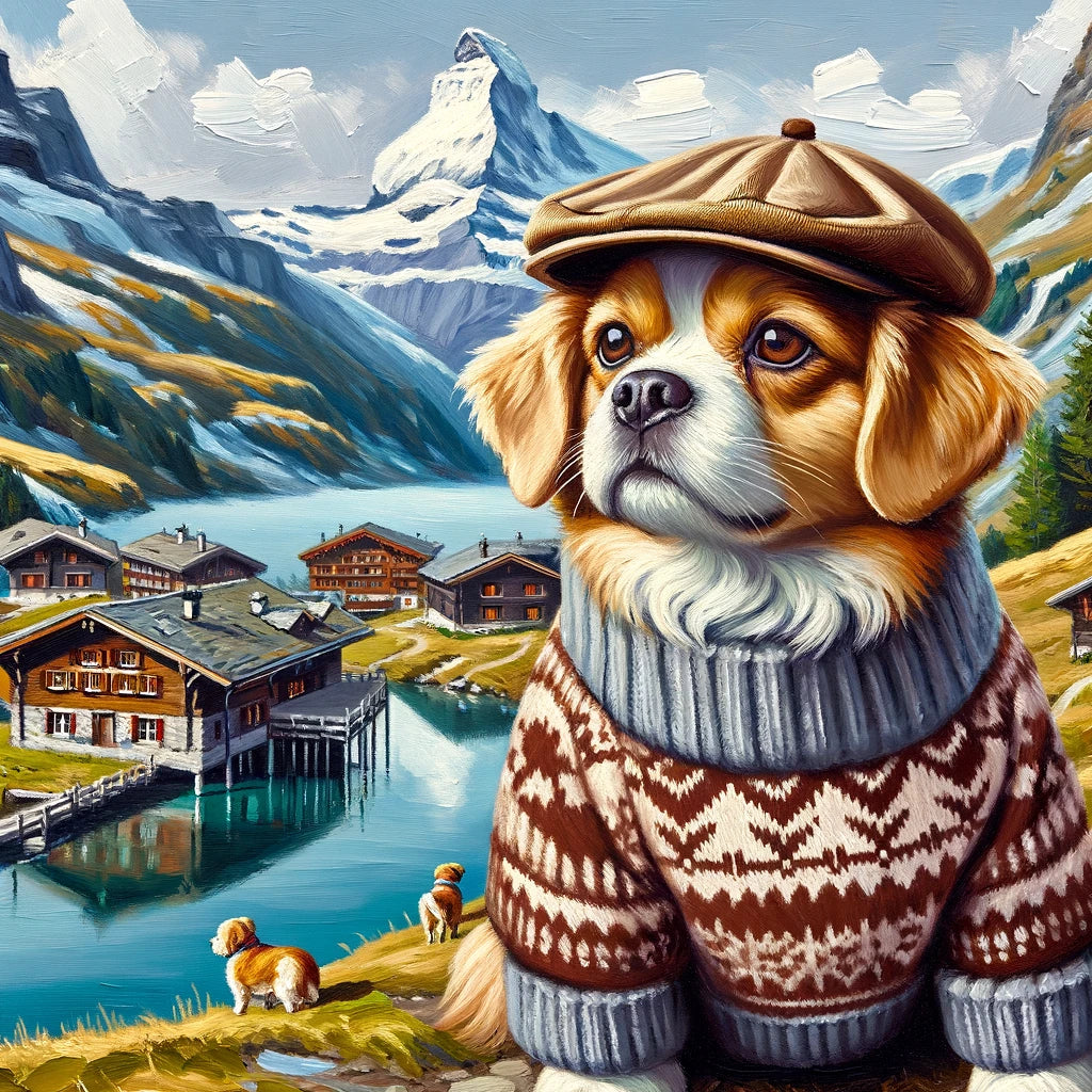 Cultural Canines - Momo & Sasa Custom Pet Portrait - Pet In European Culture