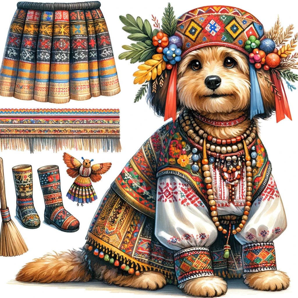 Cultural Canines - Momo & Sasa Custom Pet Portrait - Pet In European Culture