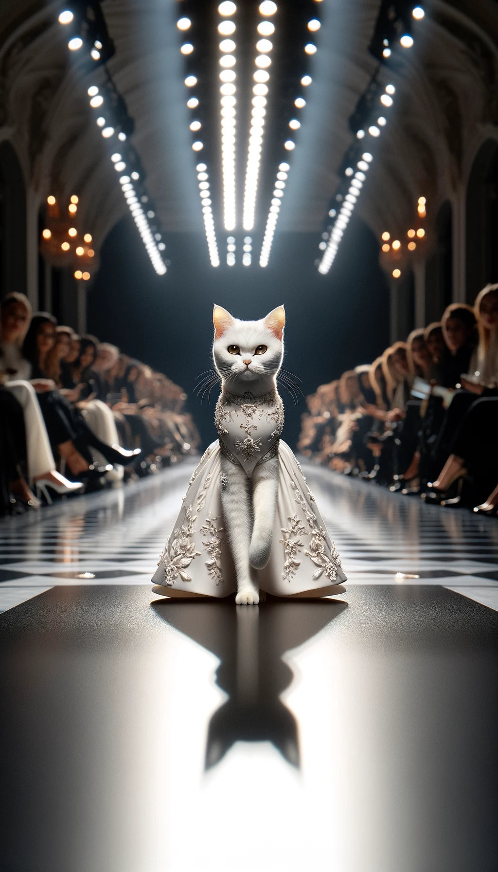 FashionFurries - Momo & Sasa Custom Pet Portrait - Fashion Runway