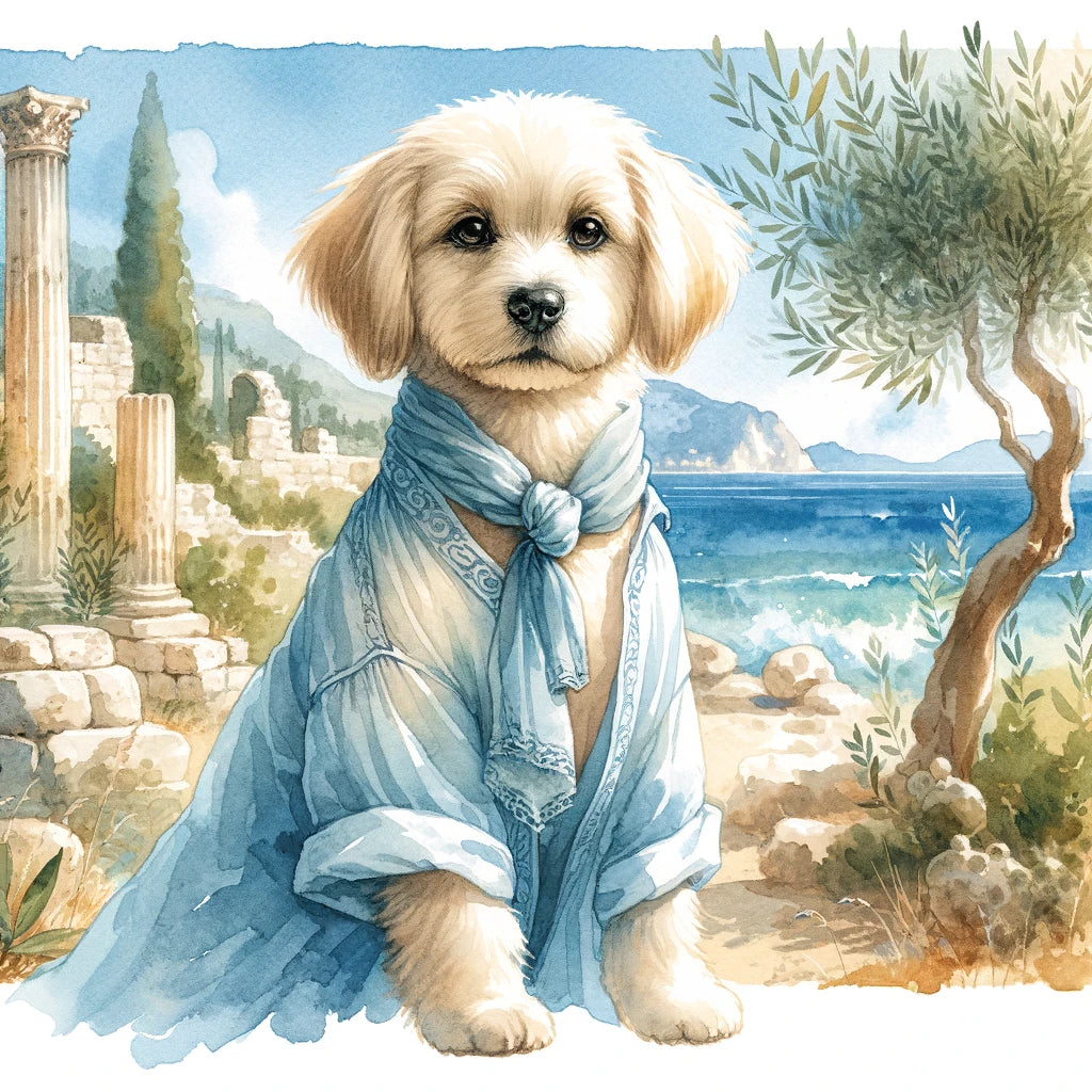 Cultural Canines - Momo & Sasa Custom Pet Portrait - Pet In European Culture