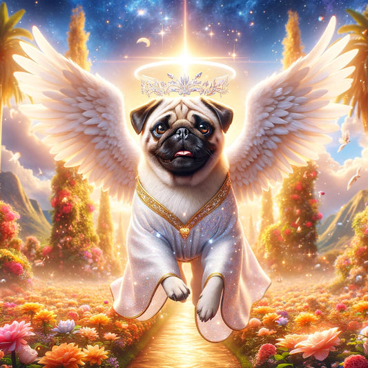 Heavenly Tails - Momo & Sasa Custom Pet Portrait - Pet Angel