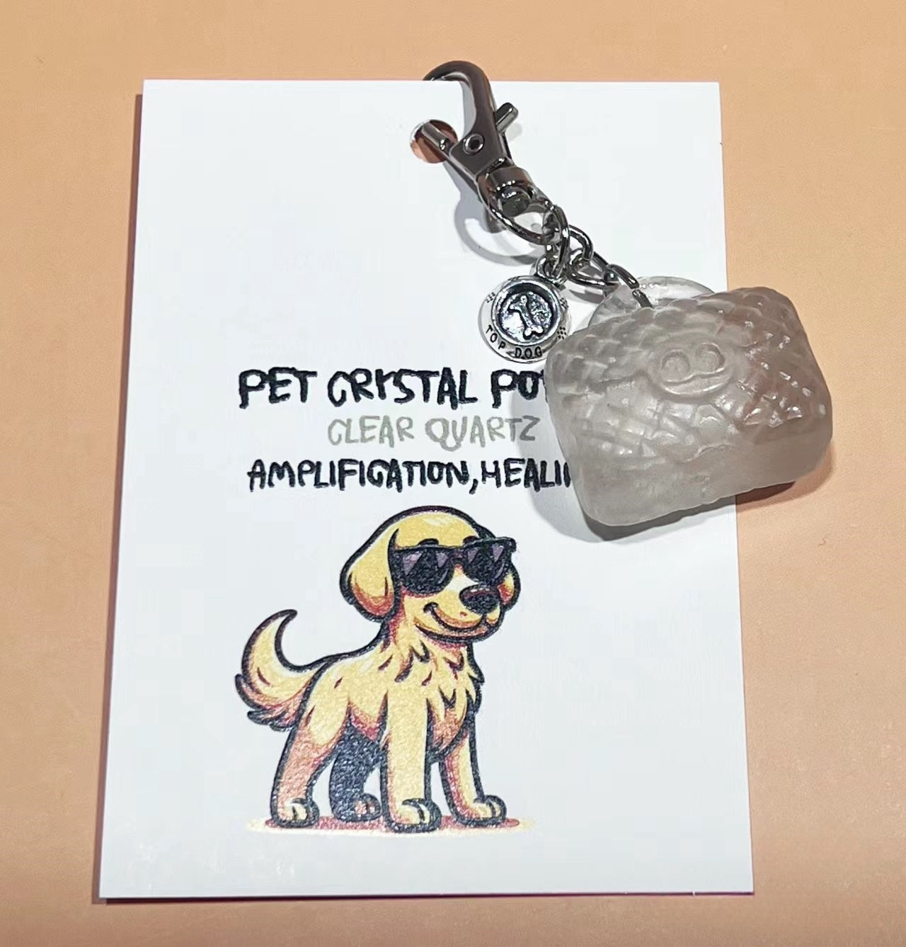 Gem Guardians – Momo & Sasa Custom Pet Crystal Quartz Tag