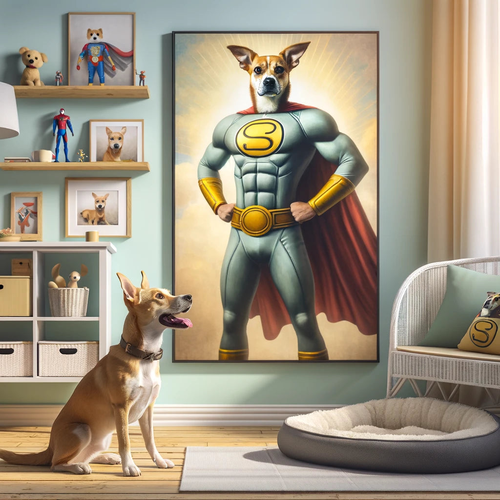 Heroic Hounds - Momo & Sasa Custom Pet Portrait - Pet Superhero