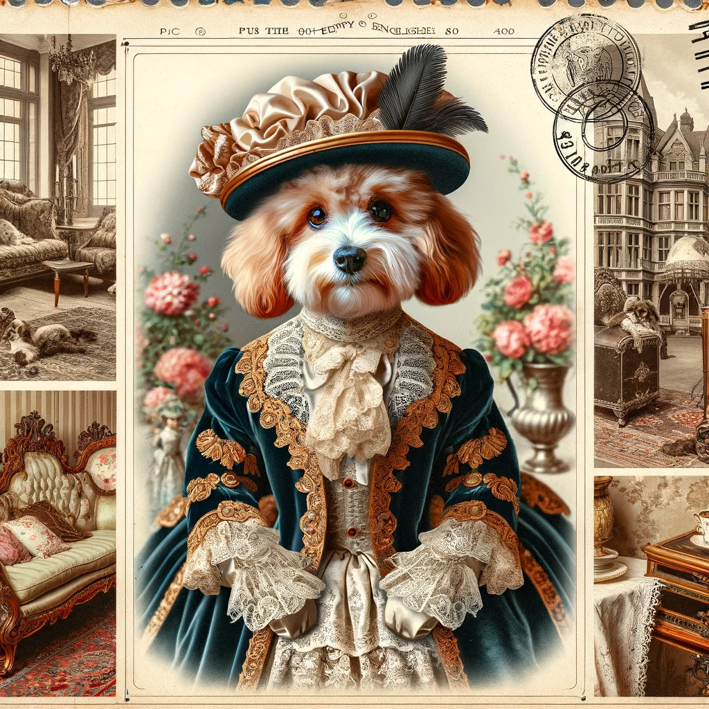 Cultural Canines - Momo & Sasa Custom Pet Portrait - Pet In European Culture