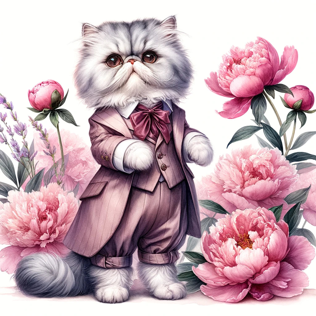 Floral Felines - Momo & Sasa Custom Pet Portrait - Pet In Bloom