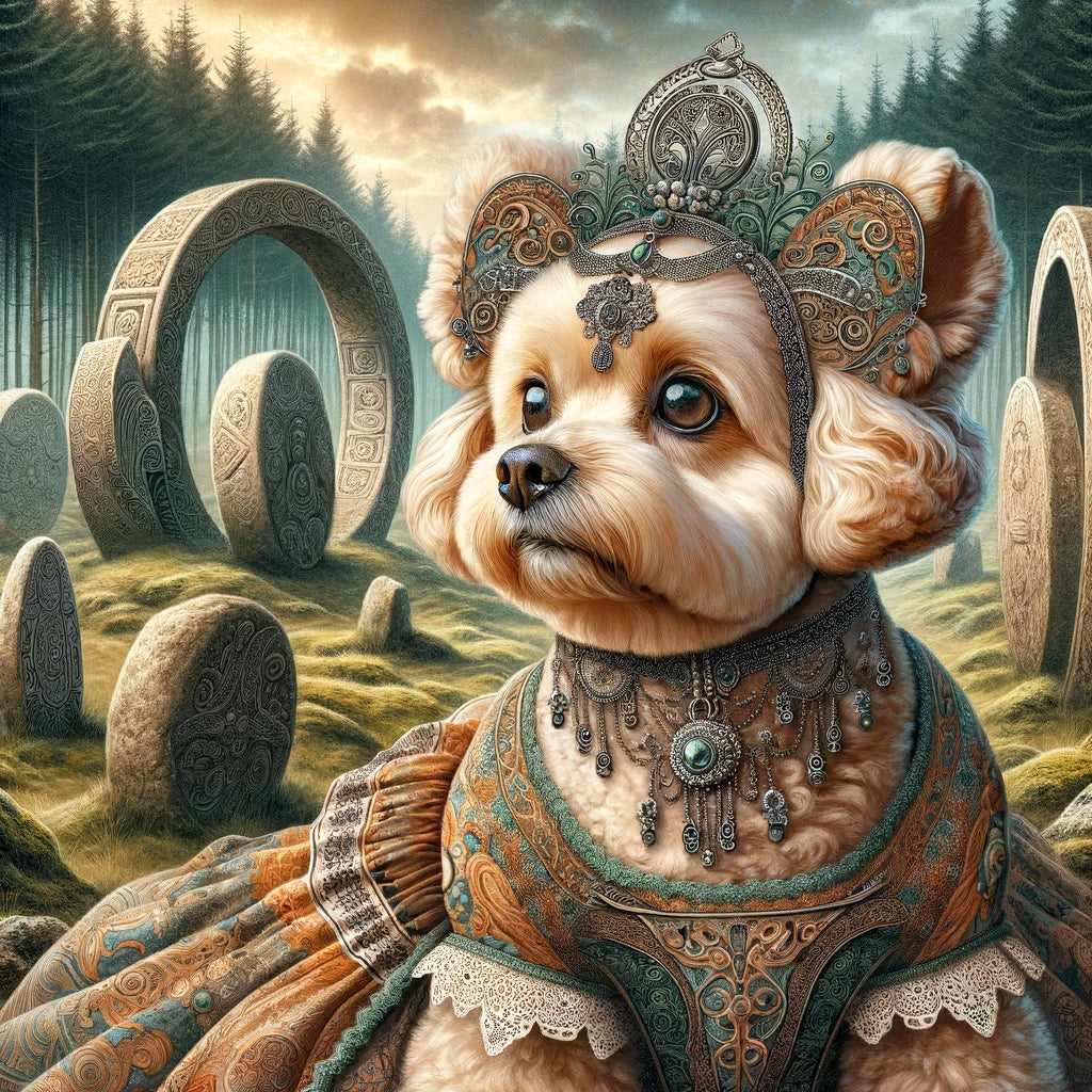 Cultural Canines - Momo & Sasa Custom Pet Portrait - Pet In European Culture