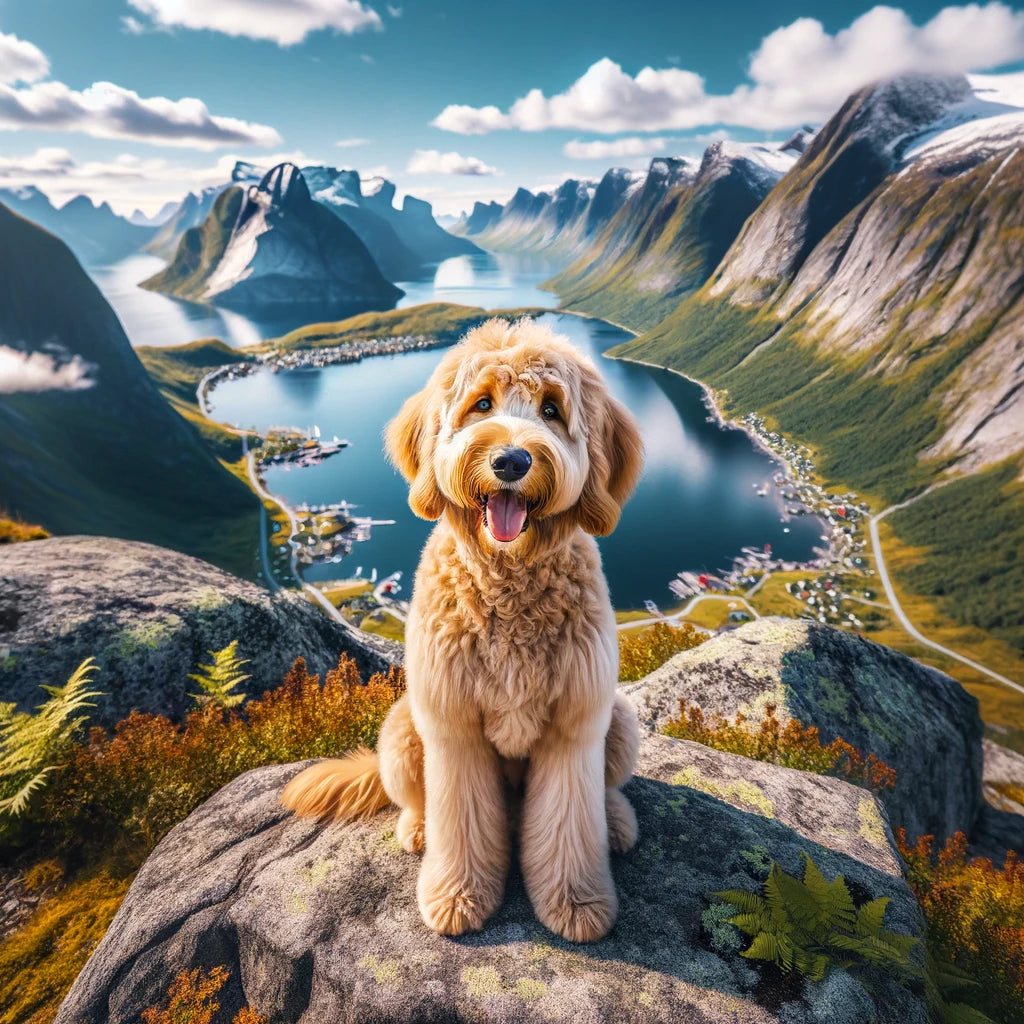 Peaks & Paws - Momo & Sasa Custom Pet Portrait - Pet on Top of Mountains