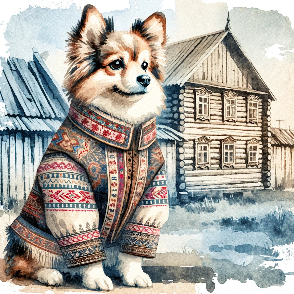 Cultural Canines - Momo & Sasa Custom Pet Portrait - Pet In European Culture