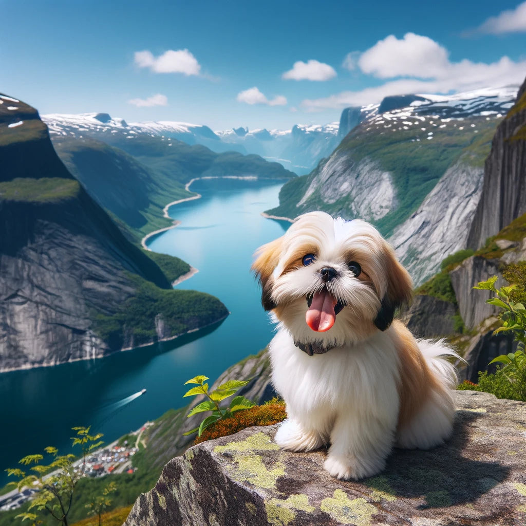 Peaks & Paws - Momo & Sasa Custom Pet Portrait - Pet on Top of Mountains