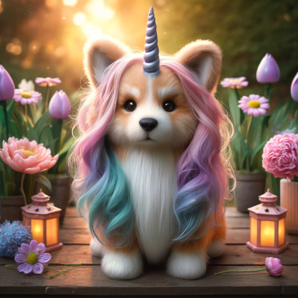 Magic & Manes - Momo & Sasa Custom Pet Portrait - Pet Unicorn