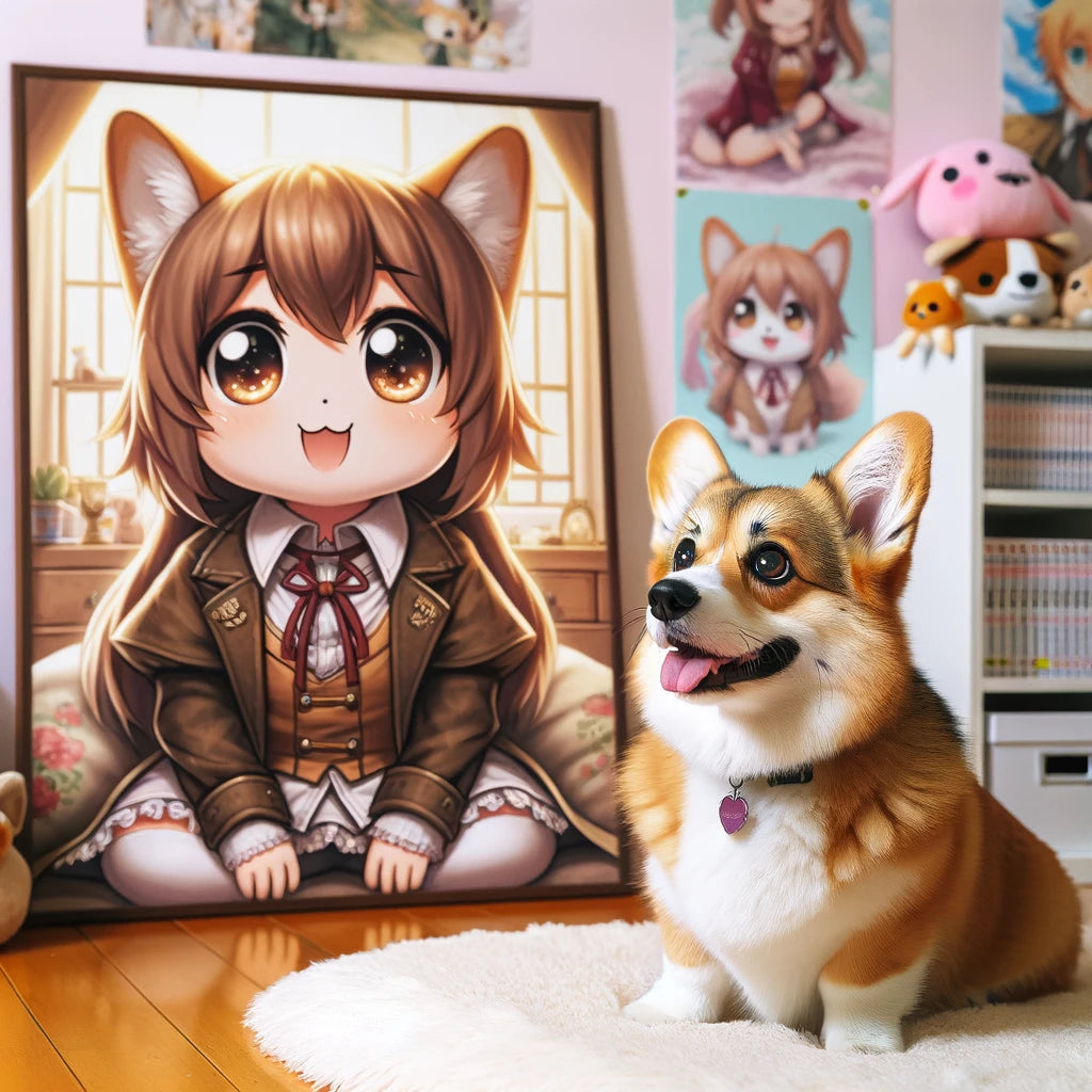 Manga Mates - Momo & Sasa Custom Pet Portrait - Pet Anime Self