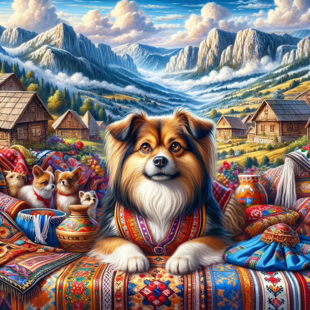 Cultural Canines - Momo & Sasa Custom Pet Portrait - Pet In European Culture