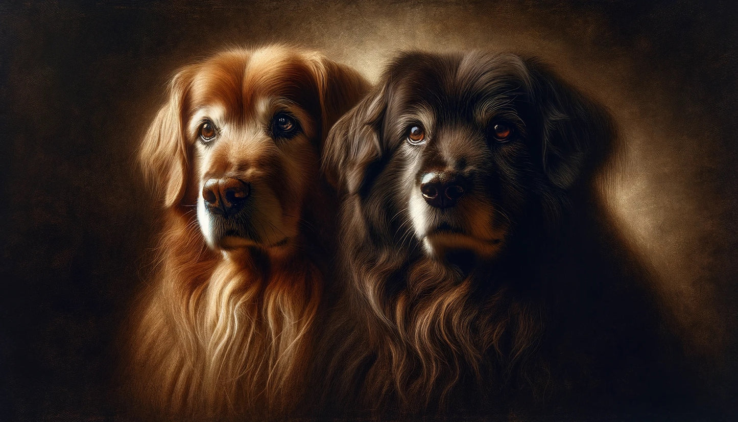 Paws & Reflect - Momo & Sasa Custom Pet Portrait - Pet Realistic Photography Style