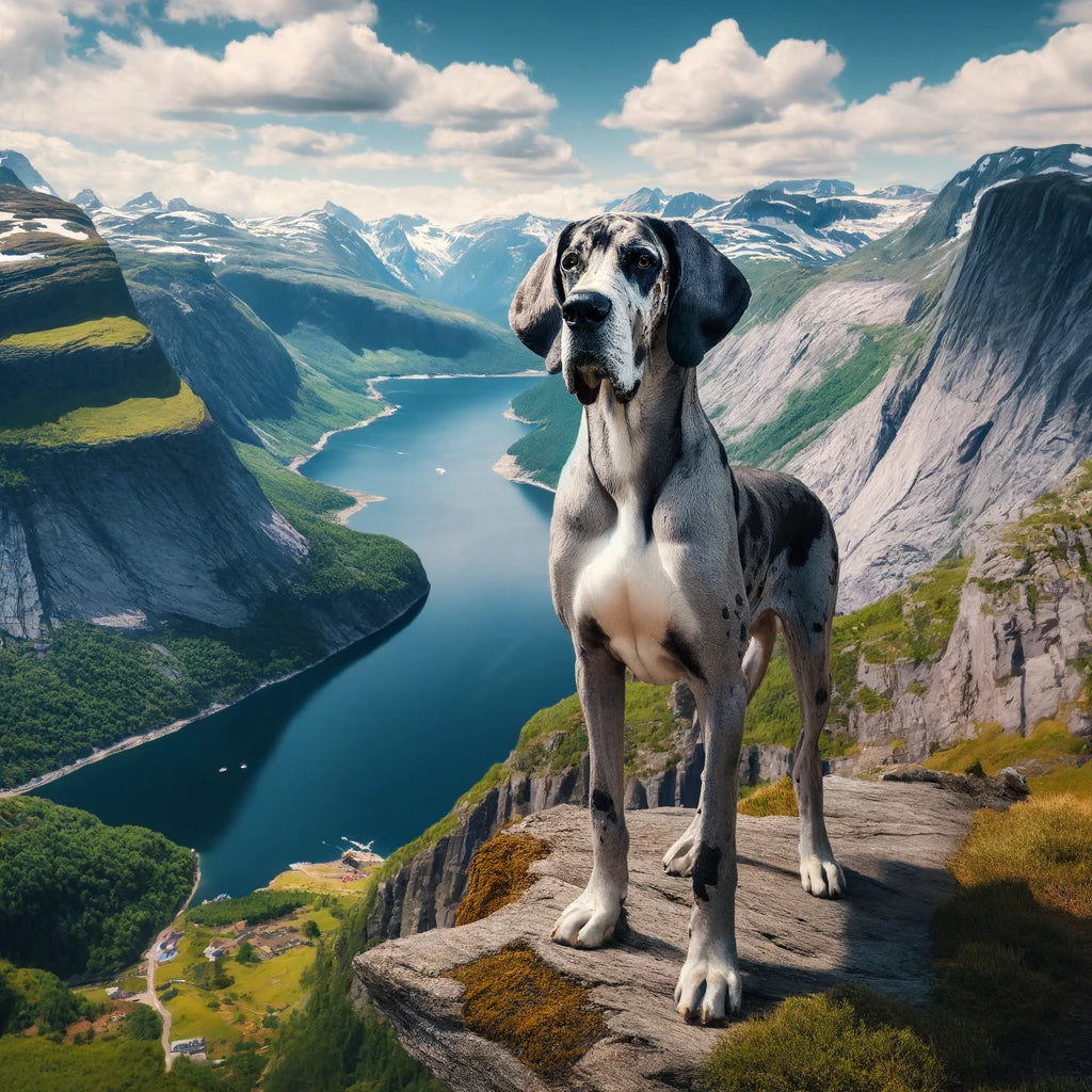 Peaks & Paws - Momo & Sasa Custom Pet Portrait - Pet on Top of Mountains