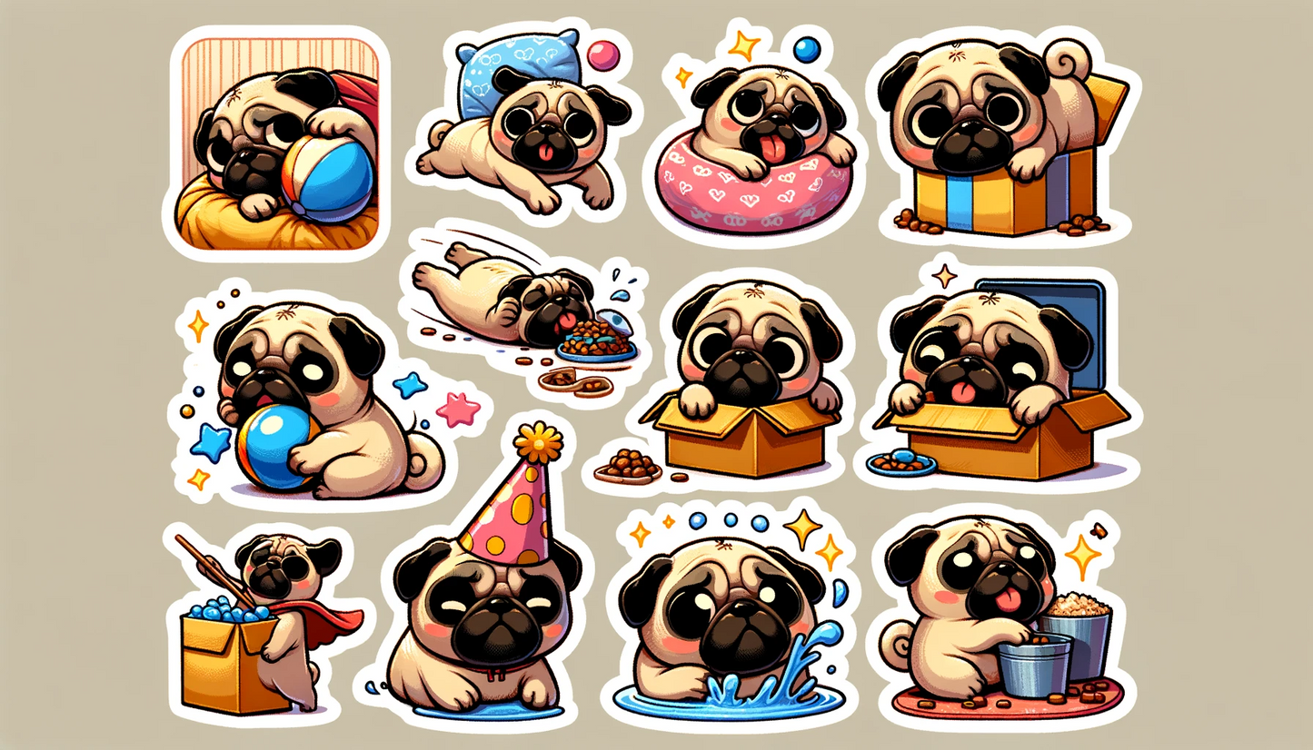 Paws & Play - Momo & Sasa Custom Pet Sticker (12 pcs)