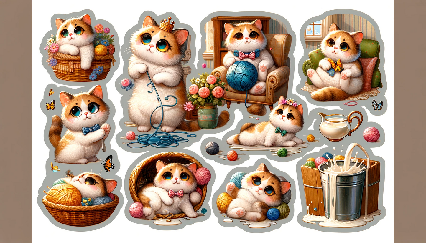 Paws & Play - Momo & Sasa Custom Pet Sticker (12 pcs)