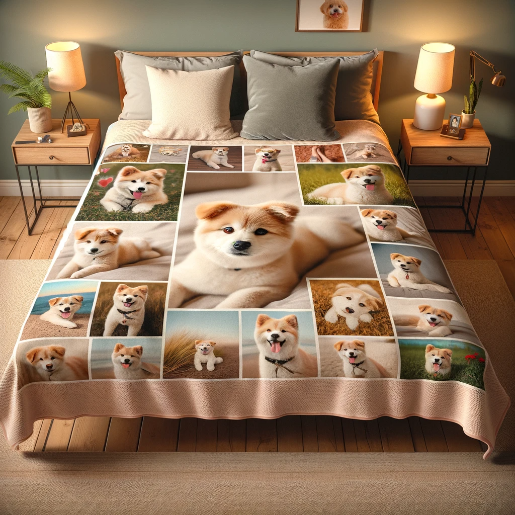 Cuddle Canvas - Momo & Sasa Custom Pet Photo Collage Blanket