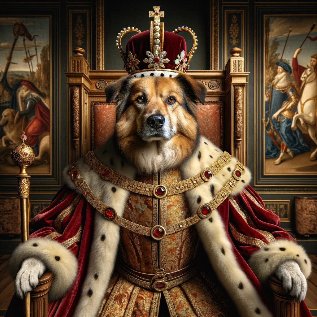 Royal Paws - Momo & Sasa Custom Pet Portrait - Pet King & Queen