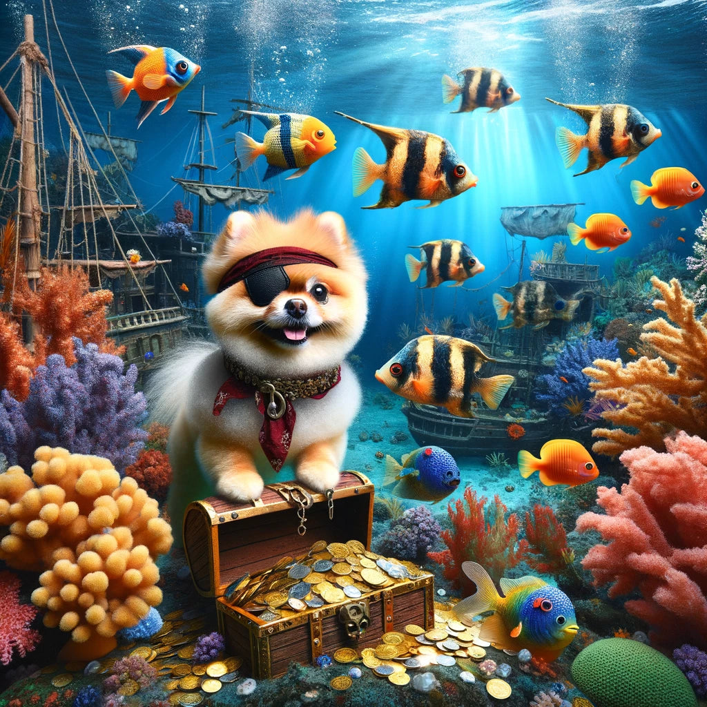 SplashTails - Momo & Sasa Custom Pet Portrait - Ocean Adventure