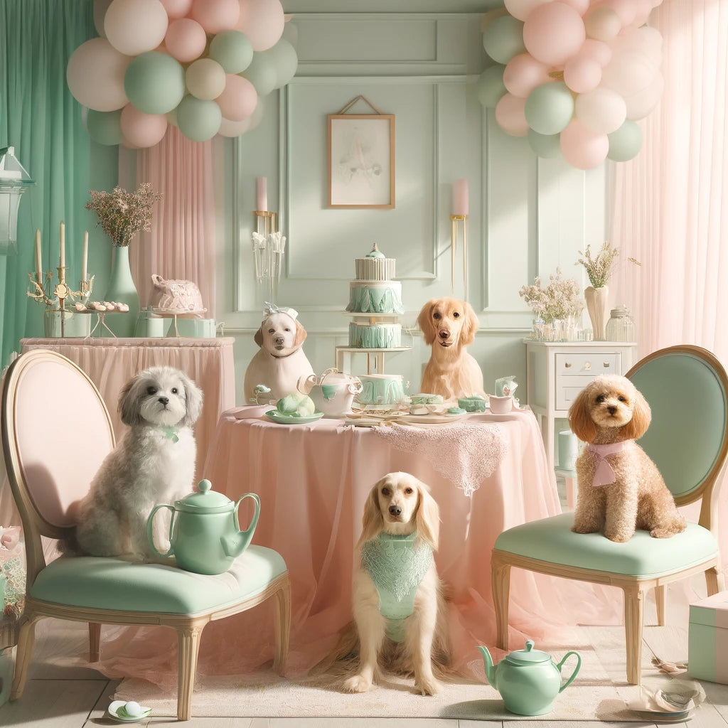 Pawty Time - Momo & Sasa Custom Pet Portrait - Pet Party