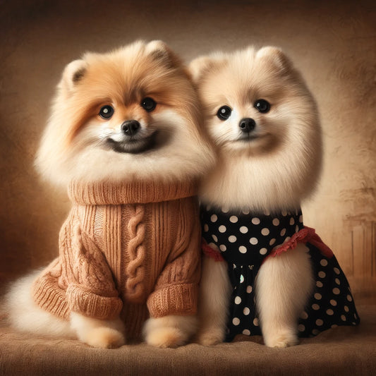 Perfect Pairs - Momo & Sasa Custom Pet Portrait - Pet Couple