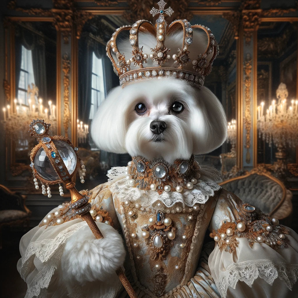 Royal Paws - Momo & Sasa Custom Pet Portrait - Pet King & Queen