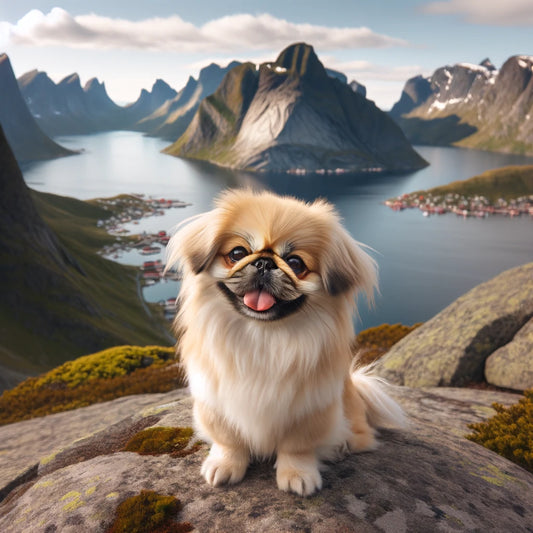 Peaks & Paws - Momo & Sasa Custom Pet Portrait - Pet on Top of Mountains