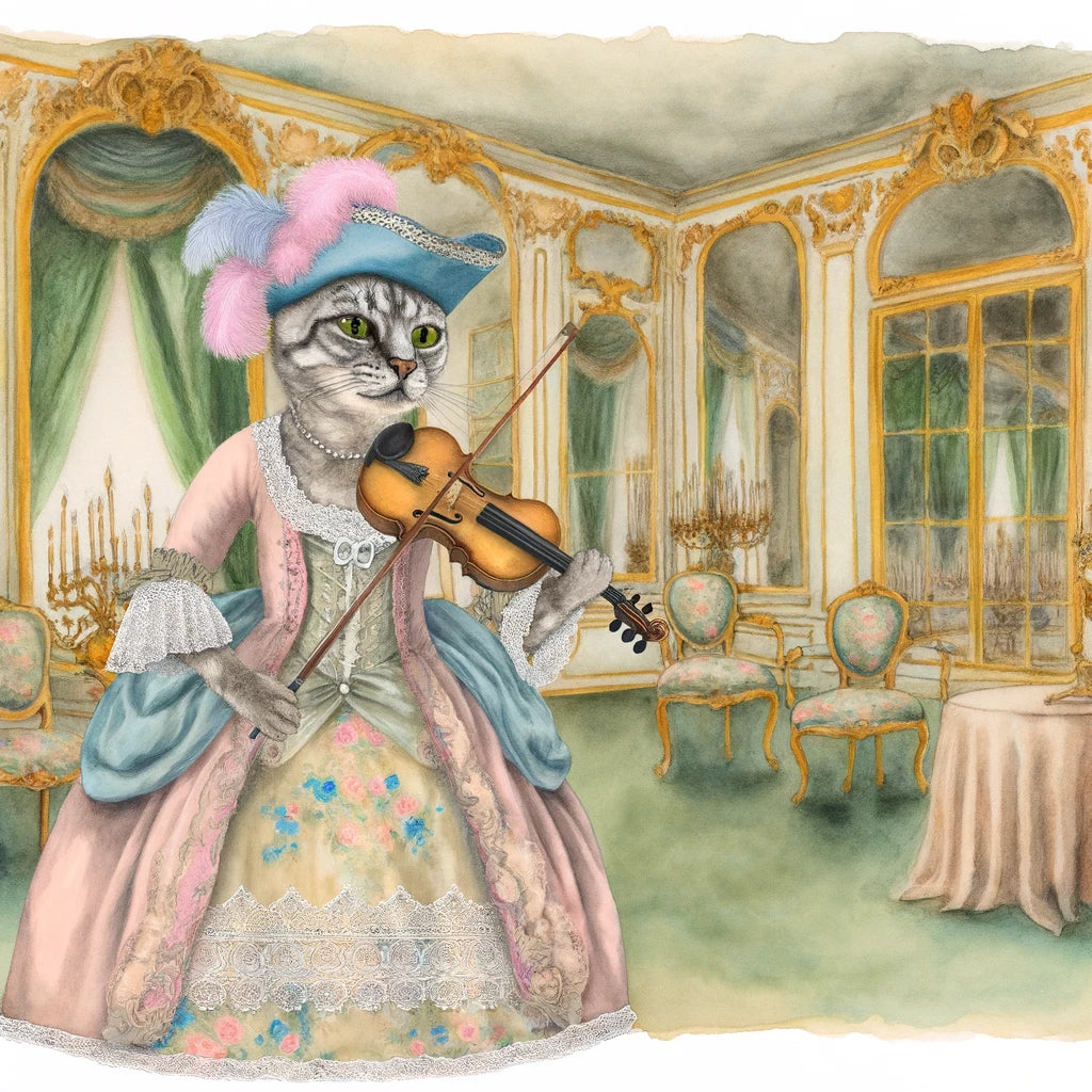 Melodic Mews - Momo & Sasa Custom Pet Portrait - Pet Musician