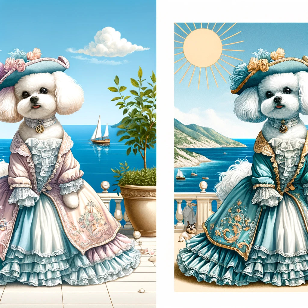 Cultural Canines - Momo & Sasa Custom Pet Portrait - Pet In European Culture