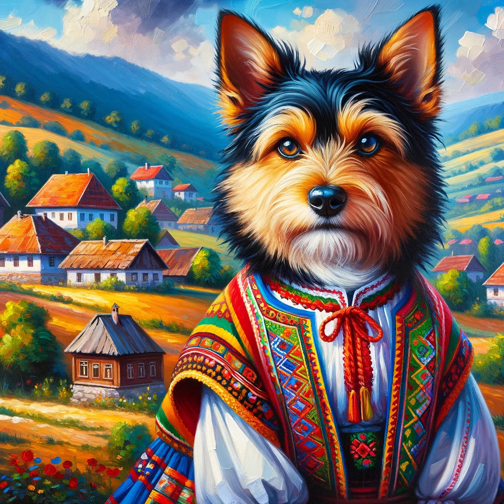 Cultural Canines - Momo & Sasa Custom Pet Portrait - Pet In European Culture