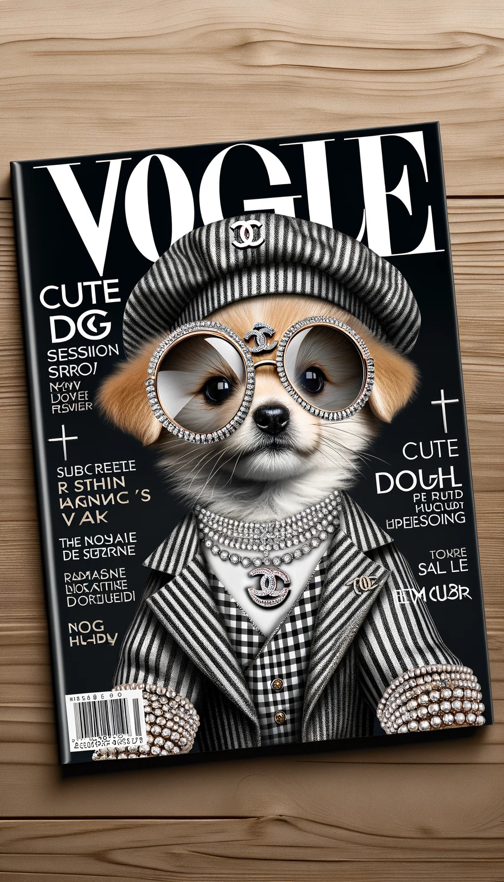 Paw Vogue Canvas - Momo & Sasa Custom Pet Magazine Cover