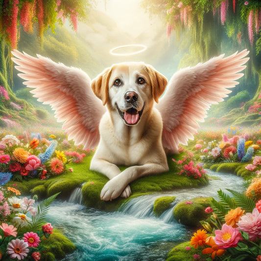 Heavenly Tails - Momo & Sasa Custom Pet Portrait - Pet Angel