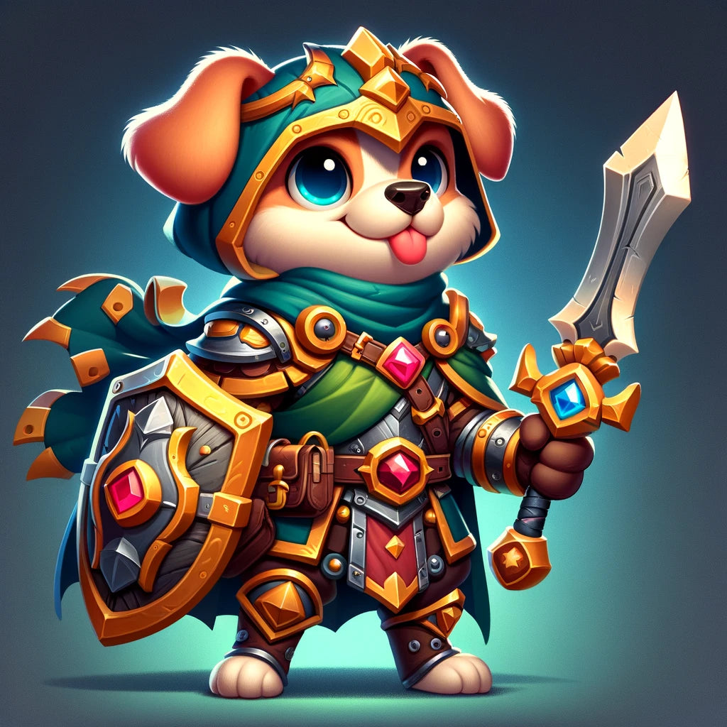 Game-On - Momo & Sasa Custom Pet Portrait - Pet Gaming Avatar